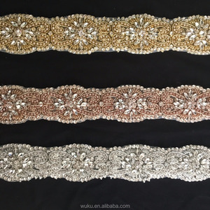 Exquisize-adornos de cinturón de oro rosa colorete dorado, adornos de diseño vintage - Product Image 2