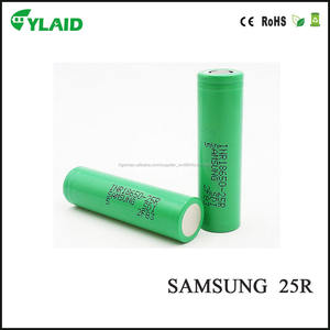Samsung SDI INR18650-25R LiNiMnCoO2 Industriezelle Batterie (<span class=keywords><strong>3</strong></span>,6 Volt, 2500mAh, 10C, 2er Pack) für Format 18650 - Product Image 2
