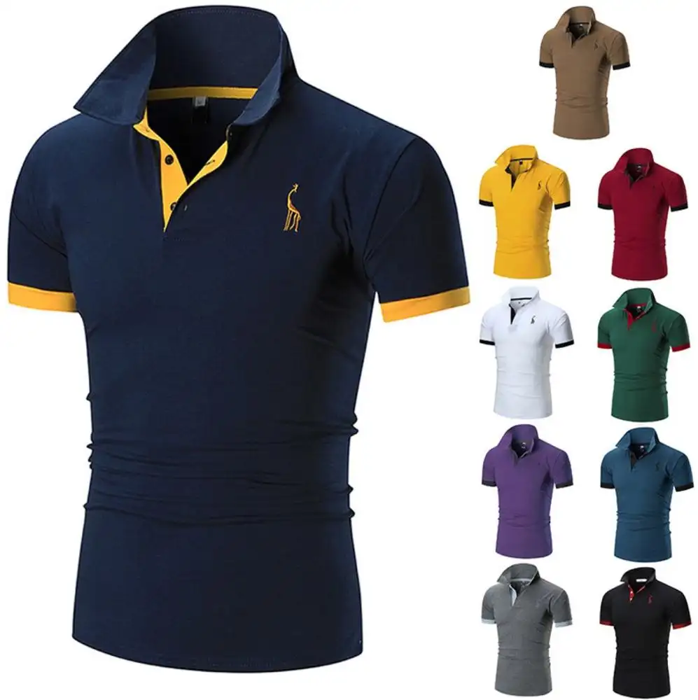 Camiseta polo personalizada, camisa masculina de alta <span class=keywords><strong>qualidade</strong></span> com bordados ou impressão de logotipo personalizada, camiseta polo de fábrica