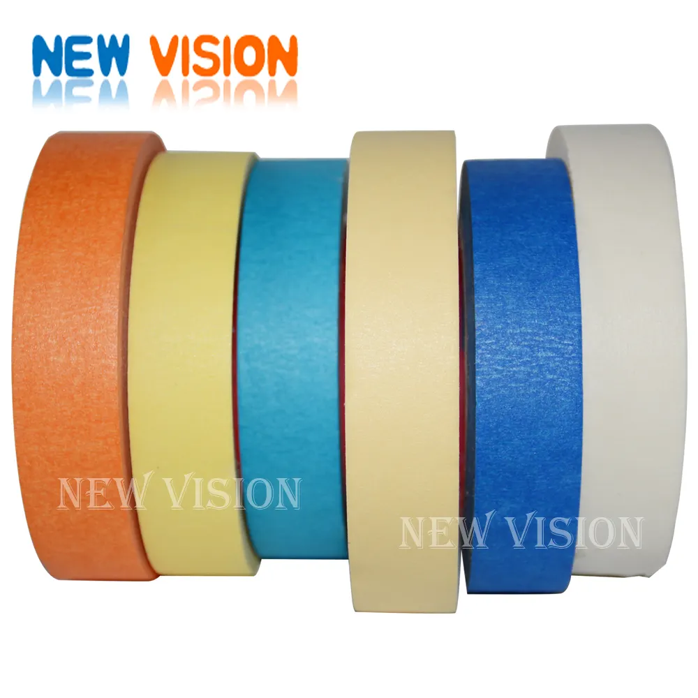 High temperature resistance colorful crepe paper masking tape ,painting cover tape