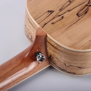 Abson-instrumento musical personalizado rofessional, Mini Guitarra pequeña de abeto sólido, parte superior de arce spalted con cuello de caoba de 24 pulgadas - Product Image 6