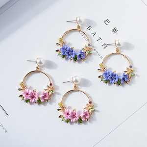 Nuovi <span class=keywords><strong>Orecchini</strong></span> Primaverili ed Estivi in Argilla Morbida Colorata a Forma di Ciliegia con Strass, Anello in Pizzo e <span class=keywords><strong>Orecchini</strong></span> di Perle, Modelli Esplosivi - Product Image 1