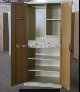 DAS-071 Hochwertiger Zweifarbiger Stahl-Almirah Kleiderschrank Design-Möbel für Schlafzimmer - Product Image 1