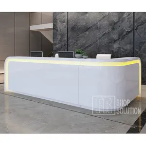 Modern Luxury Wholesale Design Salon Front Desk Led Gym Shop Cash Counter Beauty Reception Counter