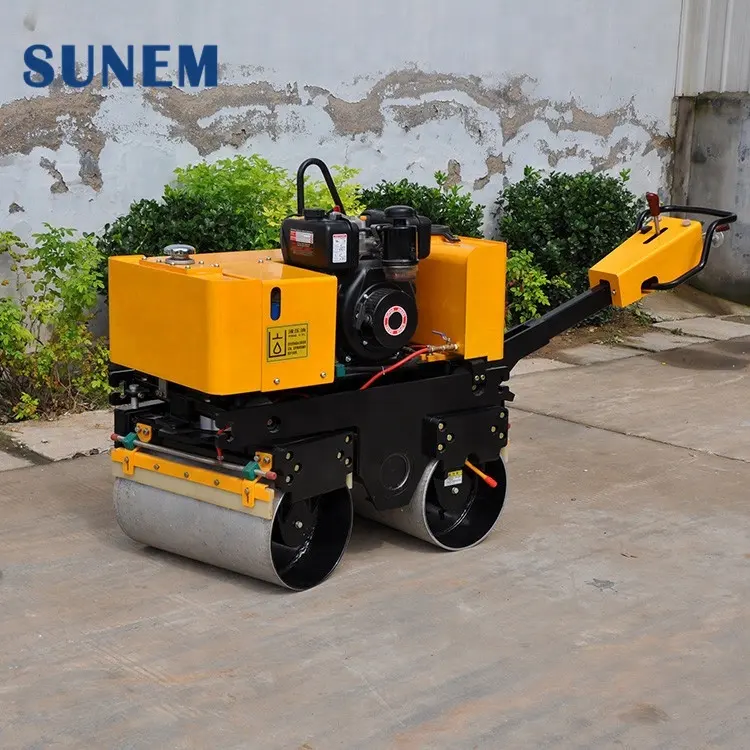 MIni manned walking behind hand compact road roller