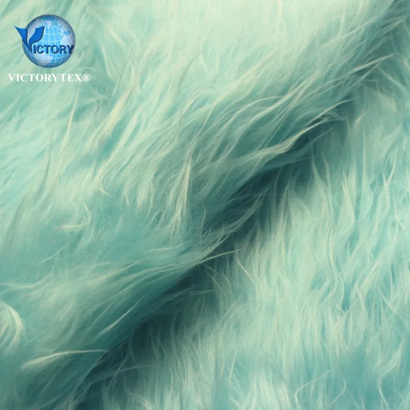 High Quality Knit Yarn Dyed Pile Synthetic Rabbit Faux Fur Scarf Vest Coat Fox Fabric for Women Clothes Throw Blankets Jacket