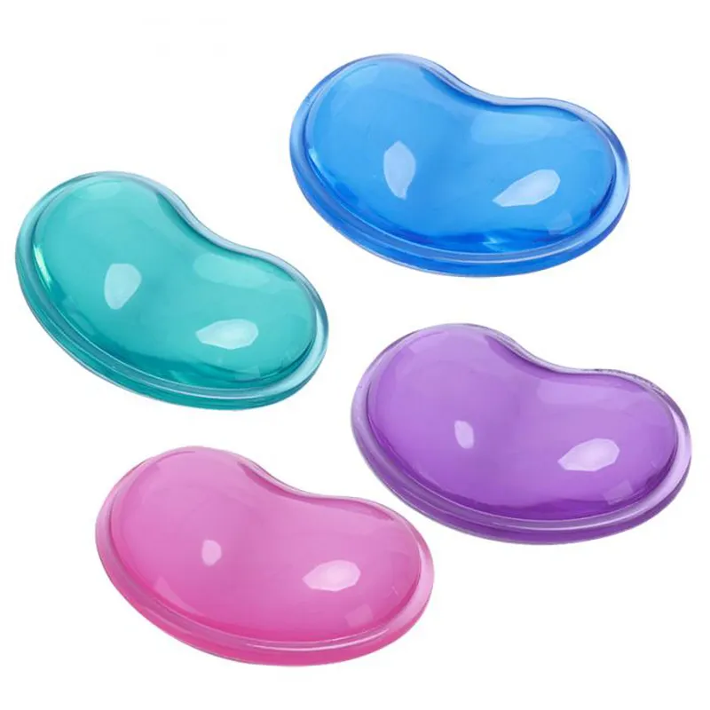 Drop Schip 3D Siliconen Gel Wrist Rest Ondersteuning Muismat Transparante Ergonomische Muis Pad Siliconen Gel Polssteun Doorschijnend