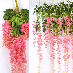 Groothandel Kunstmatige Bloemen Opknoping kunstbloemen Wisteria Wedding nep wisteria