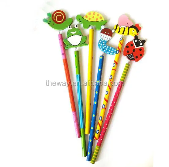 창조적 인 곤충 나무 연필 아이들을위한 귀여운 연필