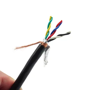 RVSP Kabel Terpilin 6 Core 1mm2 Fleksibel Terlindung Kabel Komunikasi Sinyal RS232