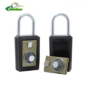 Key Holder Safe Box For Security Rubber Cover Wall Mounted 10 Push Button Realtor Zinc Alloy Lock Box