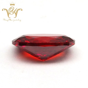 Wuzhou Permata <span class=keywords><strong>Garnet</strong></span> Tengah Bentuk Oval Batu CZ Zirkonia Kubik