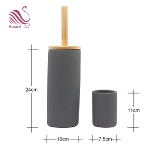6pcs <span class=keywords><strong>Grigio</strong></span> Effetto Pietra Della Resina <span class=keywords><strong>Bagno</strong></span> Completo <span class=keywords><strong>Set</strong></span> di <span class=keywords><strong>Accessori</strong></span> Con Decorazioni In Legno per il <span class=keywords><strong>Bagno</strong></span> Decor - Product Image 4