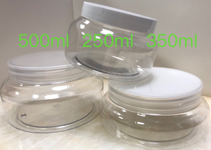 Transparenter PET-Kosmetik behälter aus Kunststoff 250ml 350ml 500ml Rundform verpackung für Lotion Cream Shampoo Kapazität - Product Image 2