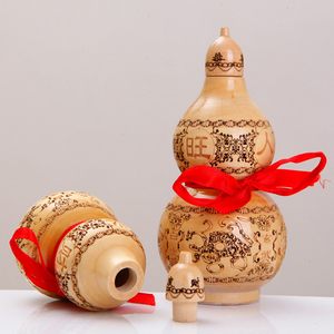 Gourdes Ying Yan <span class=keywords><strong>Wu</strong></span> <span class=keywords><strong>Lou</strong></span> en bois de pêche Feng Shui gravées pour la protection 4 pouces 6 pouces Outil de Fengshui Taoïsme réutilisable - Product Image 4
