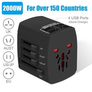 Phổ Du Lịch <span class=keywords><strong>Adapter</strong></span> 4 USB Quốc Tế Ổ Cắm Ổ Cắm Phích Cắm Bộ Chuyển Đổi Điện Tường Sạc - Product Image 2