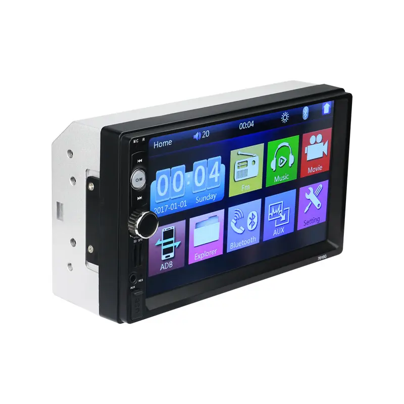 Kit multimídia automotivo touchscreen, 7 polegadas, player multimídia para carro, mp5 sd/fm/mp4/usb/aux/bt, áudio para carro