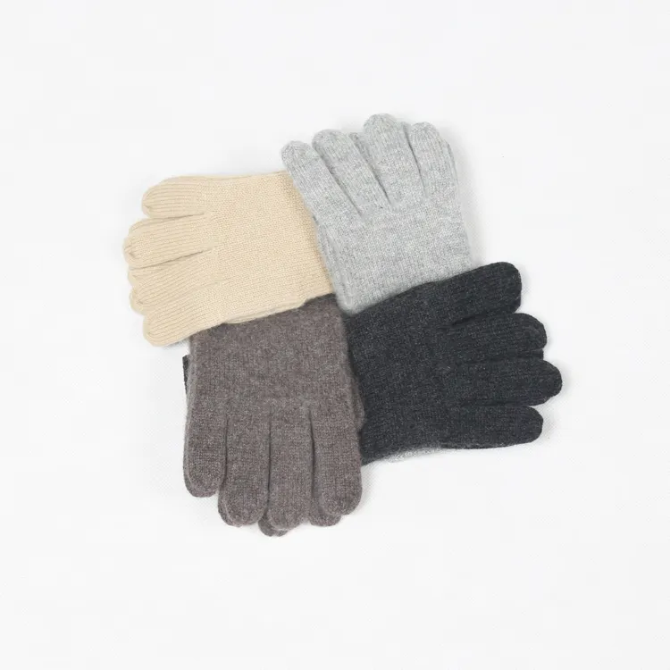 Vente en gros de gants en cachemire tricotés pour femmes, mitaines à écran tactile chaud, gants d'hiver en cachemire