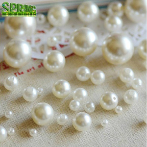 Qualità all'ingrosso puro bianco crema ABS acrilico perline oggetti decorativi per collana gioielli accessori - Product Image 6
