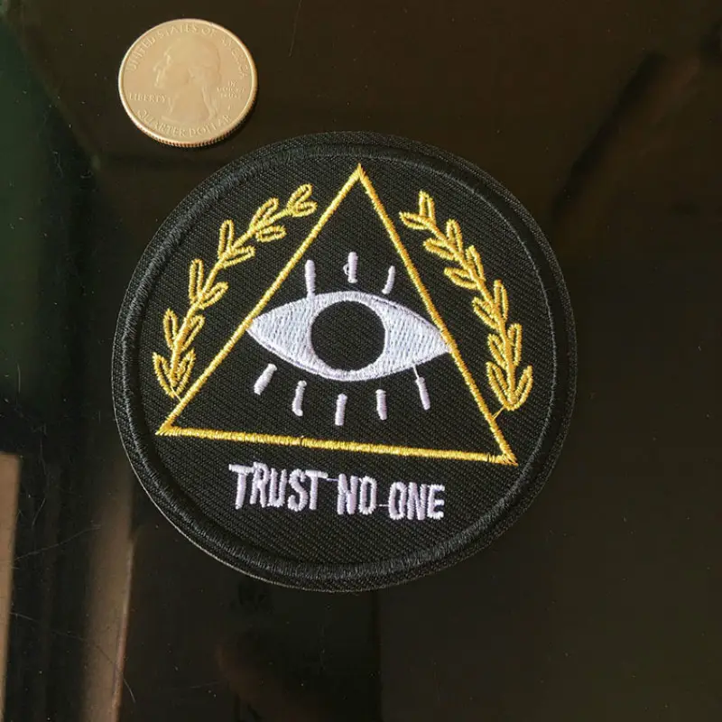 Evil Eye Trust No One Cloth Badge Mend Decorate Patch Jeans Jackets Bag Shoes Clothes Apparel Sewing Decoration Applique