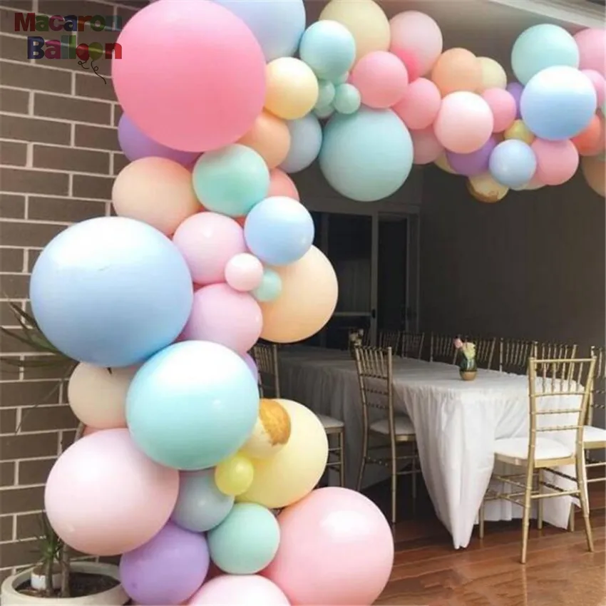 Nieuwe 10Inch 100 Stks/partij Snoep Macaron Latex Ballonnen Helium Ballon Voor Party Bruiloft Verjaardag Kind Speelgoed Globos KBR104