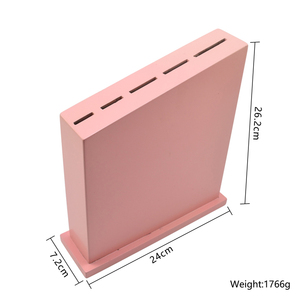 Supporto coltello da cucina professionale blocco coltello in legno (rosa) - Product Image 3