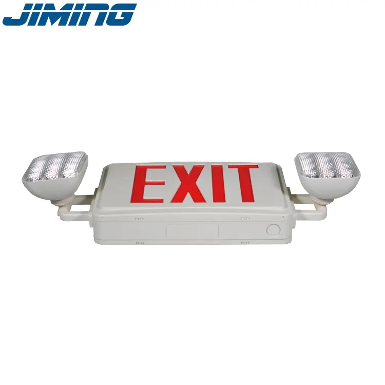 Emergency Emergency Exit Light Made By JIMING JLEC2RW UL CUL Listed Emergency Led Light Combo Fire LED Exit Sign China TOP 1 Emergency Lighting Manufacturer Since 1967 6524K