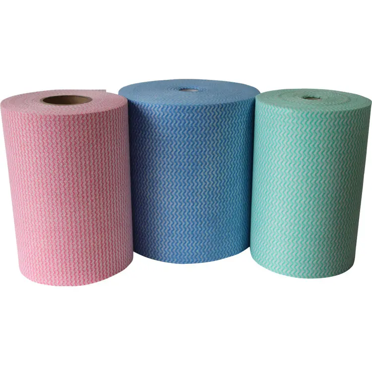 50%viscose50%polyester wavy line spunlace nonwoven fabric
