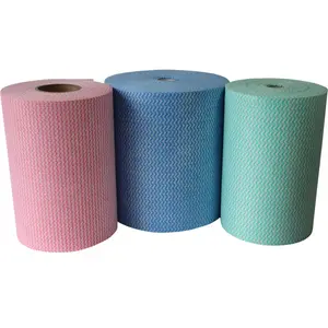 50% viscose50 % פוליאסטר גלי קו spunlace nonwoven בד