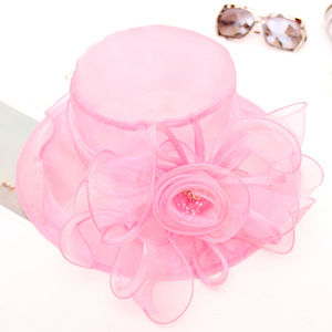Nouvel arrivage Kentucky Derby Wide Brim <span class=keywords><strong>Church</strong></span> <span class=keywords><strong>Sinamay</strong></span> <span class=keywords><strong>Hats</strong></span> Plain Top Hat Adultes Outdoor Daily Use Character Organza Decoration - Product Image 5