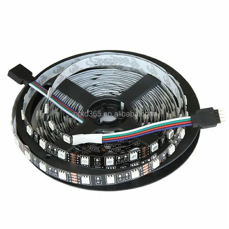 Bande lumineuse RGB Led noir, 12V/24V, 60Led/M, étanche, haute luminosité, ruban d'éclairage, FPC, 5050 lumens