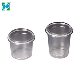 Personalizado desechable especial estaño caja de embalaje tipo de plástico transparente <span class=keywords><strong>restaurante</strong></span> leche recipiente con tapa - Product Image 2