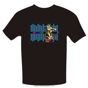 Áo Phông LED-Âm Thanh Phá<span class=keywords><strong>t</strong></span> Sáng-Áo Phông Kích Hoạ<span class=keywords><strong>t</strong></span> Nhịp Lên Xuống Âm Thanh - Product Image 4