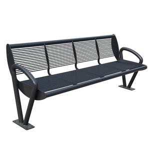 Prix des bancs <span class=keywords><strong>de</strong></span> parc tubulaires en acier métallique revêtus <span class=keywords><strong>de</strong></span> poudre pour <span class=keywords><strong>jardin</strong></span> extérieur rustique - Product Image 3