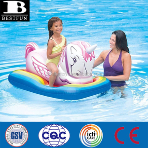 Nhà máy tùy chỉnh chất lượng hàng đầu dày Vinyl Inflatable <span class=keywords><strong>Pegasus</strong></span> thần bí Unicorn Ride-on hồ bơi <span class=keywords><strong>Float</strong></span> - Product Image 3