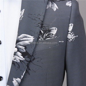 Traje <span class=keywords><strong>de</strong></span> <span class=keywords><strong>Novio</strong></span> Floral para Hombre NA50, Nuevo Estilo, Traje <span class=keywords><strong>de</strong></span> Hombre Hecho a Medida para Regreso a Casa, <span class=keywords><strong>Trajes</strong></span> <span class=keywords><strong>de</strong></span> Vestir Grises Ajustados, Esmoquin con Flores 3D - Product Image 5
