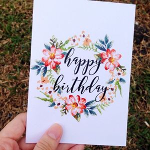 Biglietti di <span class=keywords><strong>Auguri</strong></span> Personalizzati con Fiori per Compleanno, Design per Bambini, Biglietti di Ringraziamento Personalizzati - Product Image 3