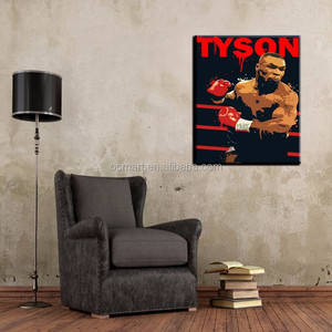 Pintura al Óleo Hecha a Mano del Rey del Boxeo, Emperador Mike <span class=keywords><strong>Tyson</strong></span>, Decoración de Pared en Lienzo, Tamaño Personalizado, <span class=keywords><strong>Precio</strong></span> al por Mayor, Obra de Arte, Retrato - Product Image 3