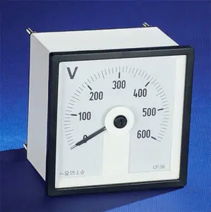 AC Panel Meter Tegangan, Tipe 240 Derajat Besi Bergerak Pengukur Analog Skala Panjang Analog Voltmeter Panel Meter-Everfar