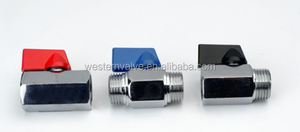 1/8 "-1/2" 3/4 "1 inch giả mạo đồng thau nhỏ bóng van Chrome mạ với fxf hoặc fxm chủ đề nhựa nhôm bướm xử lý - Product Image 6