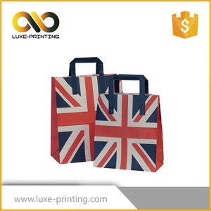 Plaine recyclé <span class=keywords><strong>brun</strong></span> sacs en papier dans la taille différente avec poignées - Product Image 2