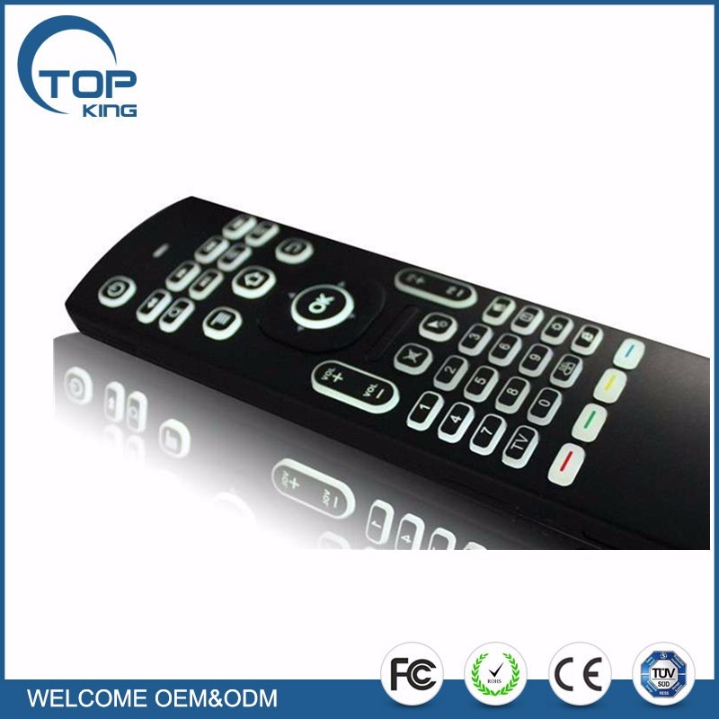 2.4G Air Mouse Remoto Retroiluminado, Teclado inalámbrico y de Aprendizaje de Infrarrojos para Kodi Android TV Box,