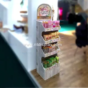 Cardboard Body Oil Counter Top Display Rack Wooden Soap Display Box Stands