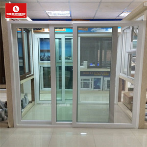 Puertas corredizas <span class=keywords><strong>de</strong></span> vidrio templado laminado <span class=keywords><strong>de</strong></span> 3 paneles blancas a prueba <span class=keywords><strong>de</strong></span> huracanes <span class=keywords><strong>para</strong></span> uso en villas - Product Image 1