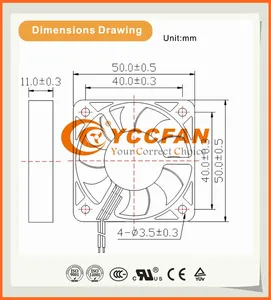 Sunon Tiêu Chuẩn 5010 Tùy Chỉnh Trung Quốc Nhà Máy Dc 5V 12V 24V 48V Không Chổi Than Nhỏ Aixal 50x50x10