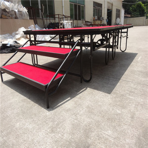 <span class=keywords><strong>RK</strong></span> gấp sắt sân khấu di động với movable bánh xe/sắt gấp sân khấu với red carpet nền tảng - Product Image 5