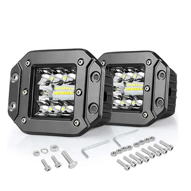 Barra de luz LED de 5 ''y 80W para todoterreno, Combo de luces antiniebla, para parachoques de camión y Jeep, 2 unidades