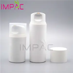 Cosmetic white airless bottle 50 ml with pump for essential oil bottle