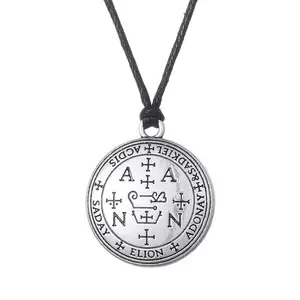 Sigil of Archangel Thavael Enochian Pendant Necklaces Talisman Amulet Angel Jewelry Vintage Necklace Unisex