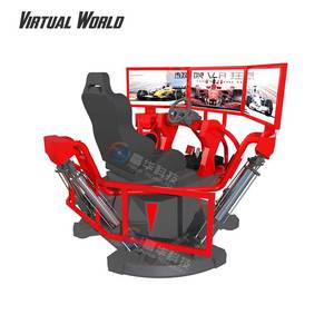 Machine de jeu d'arcade de parc d'attractions, simulateur de conduite automobile, simulateur de course automobile 6DOF 3 écrans HD <span class=keywords><strong>PS4</strong></span> VR - Product Image 1